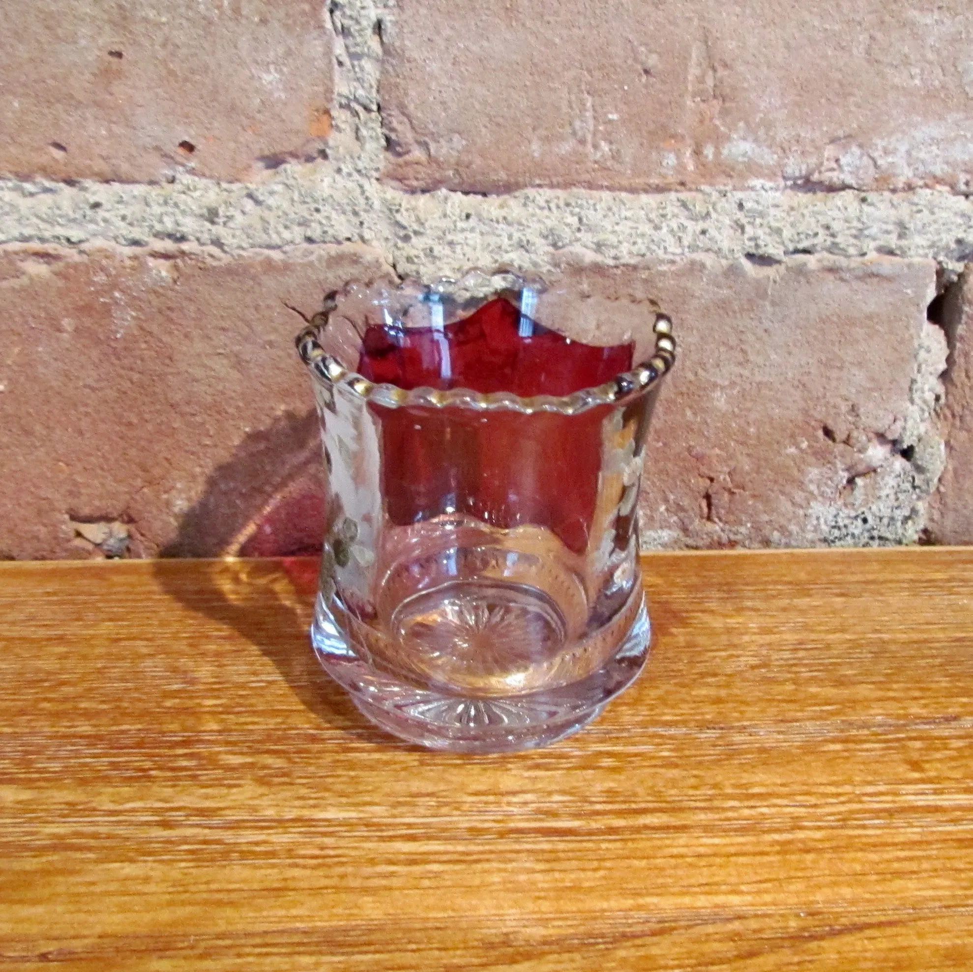 1863 Gettysburg Ruby Red Shot Glass Cordial Souvenir