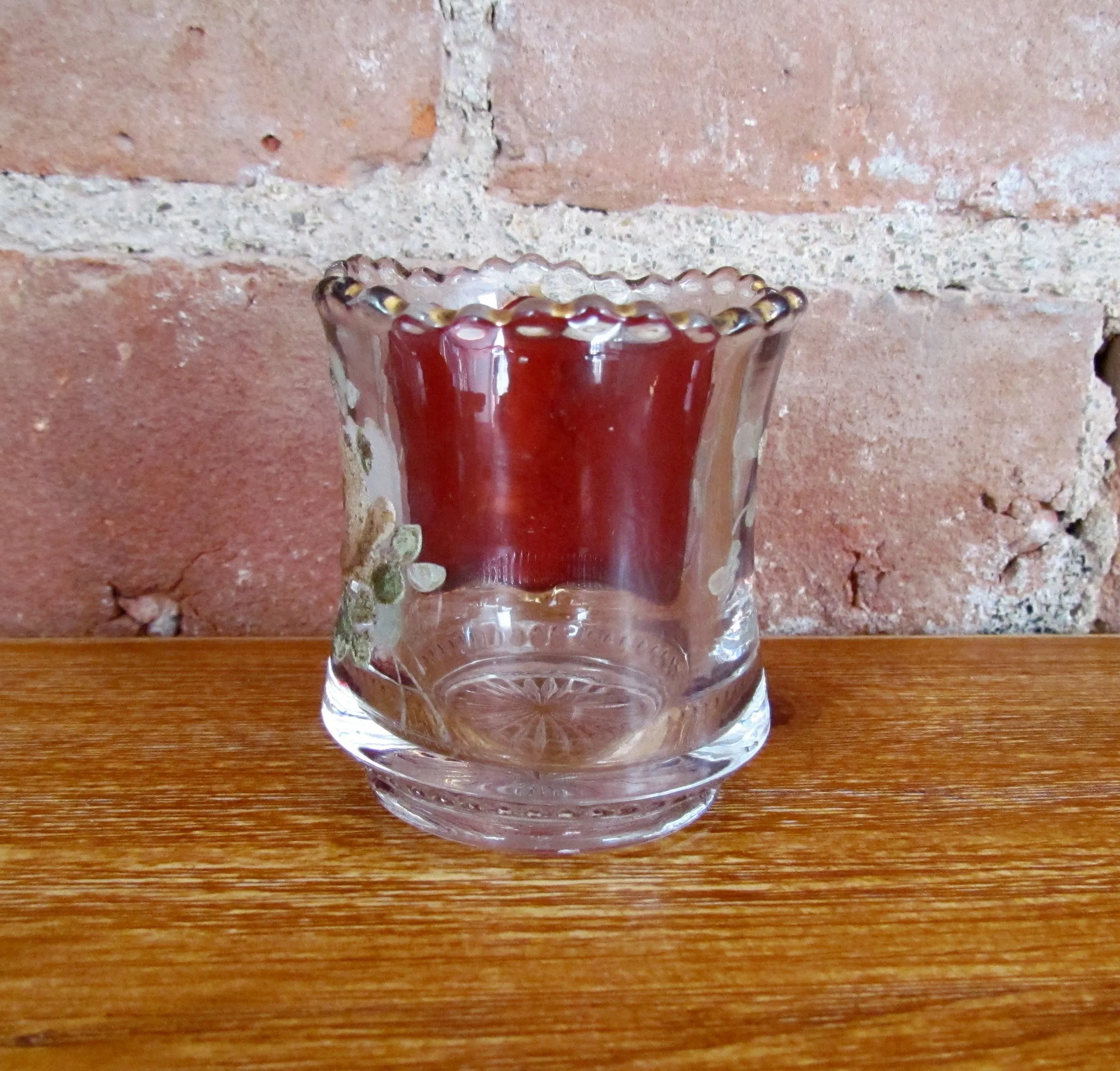 1863 Gettysburg Ruby Red Shot Glass Cordial Souvenir