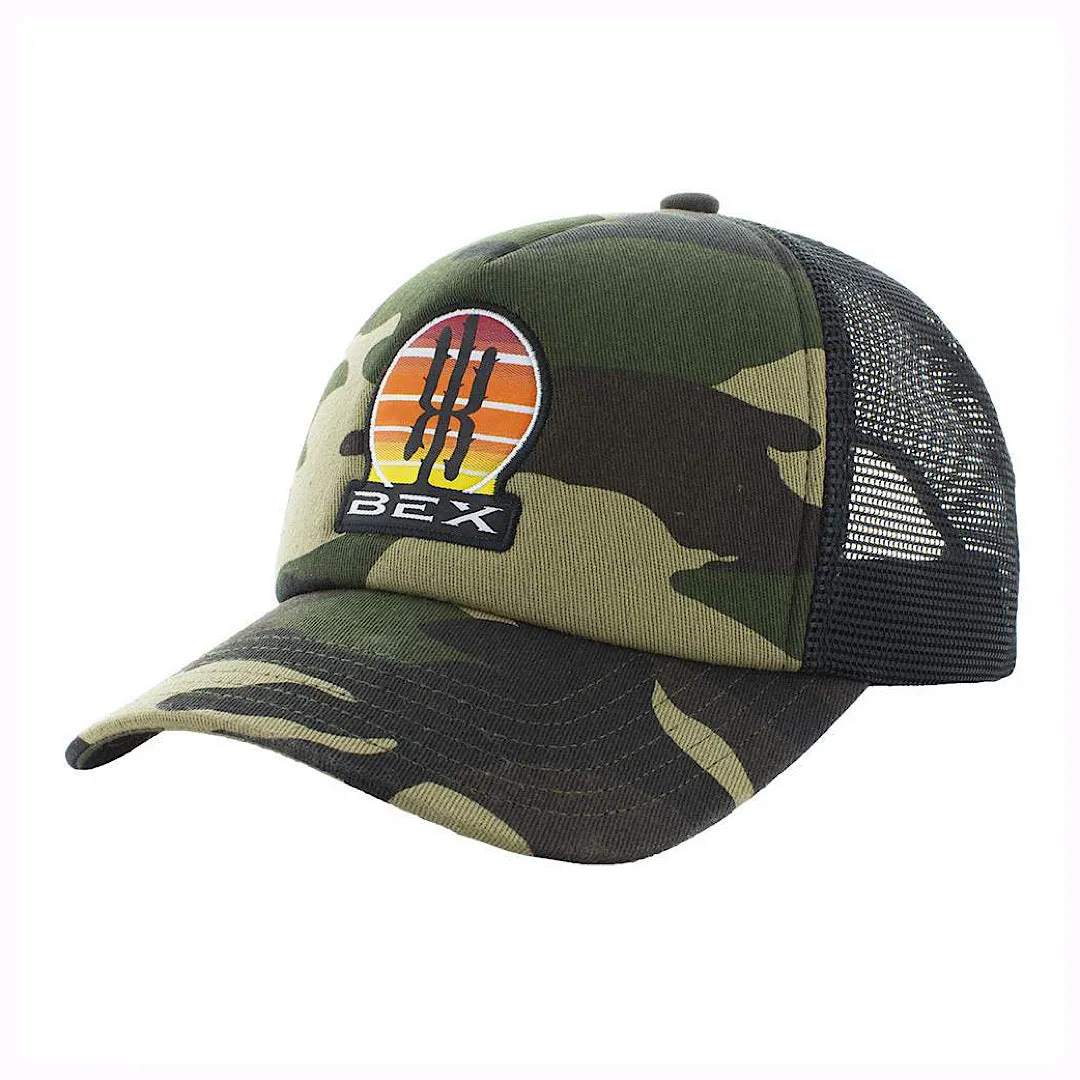 Bex - Saguaro Camo & Black Snap Back Men’s Ball Cap H0172CA