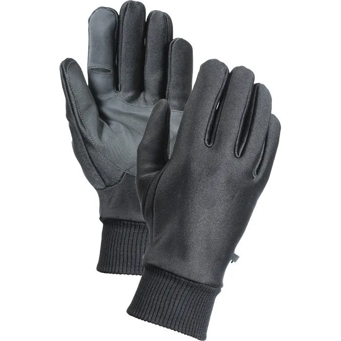 Black - Tactical Law Enforcement Lined All Weather Stretch Gloves