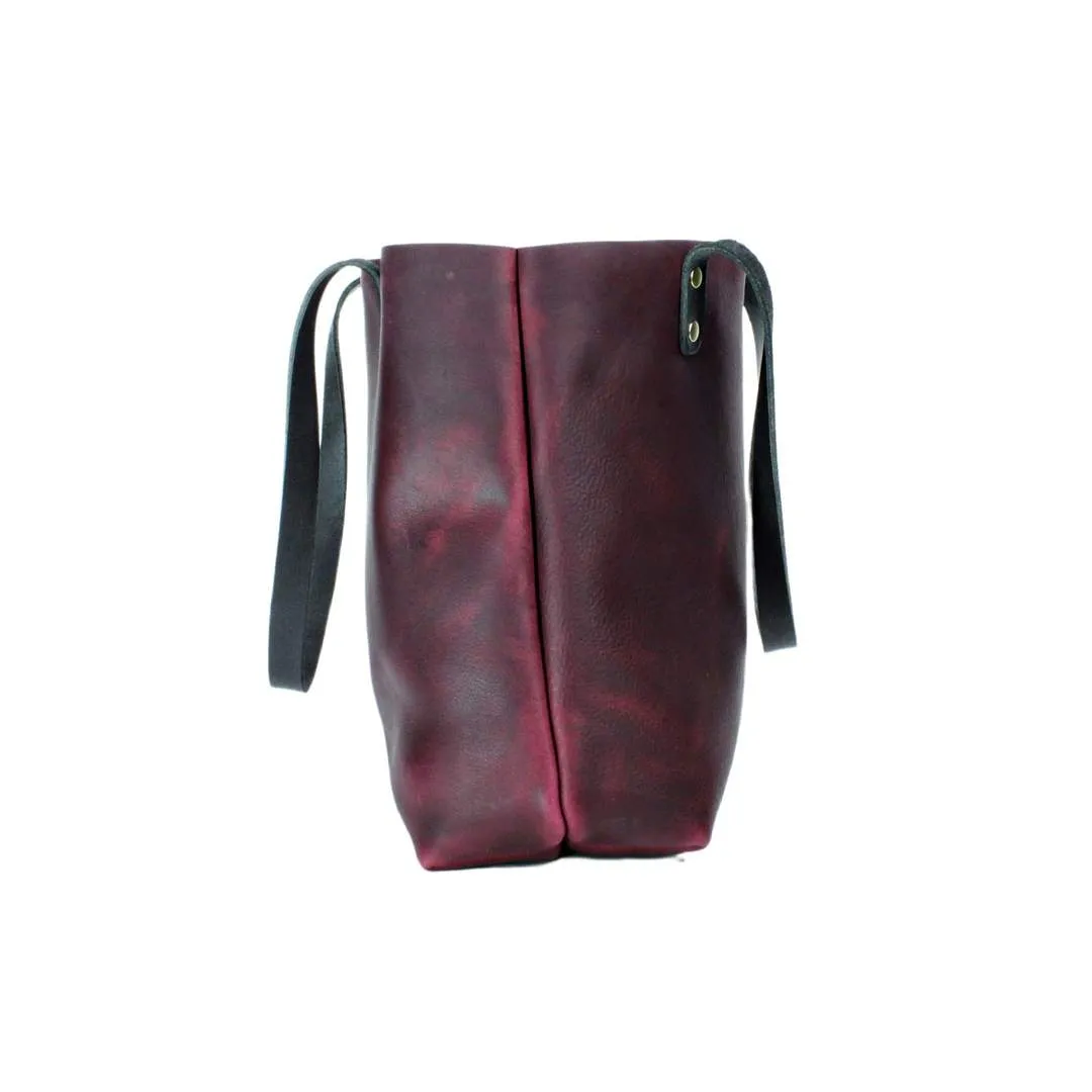 Burgundy Leather Tote