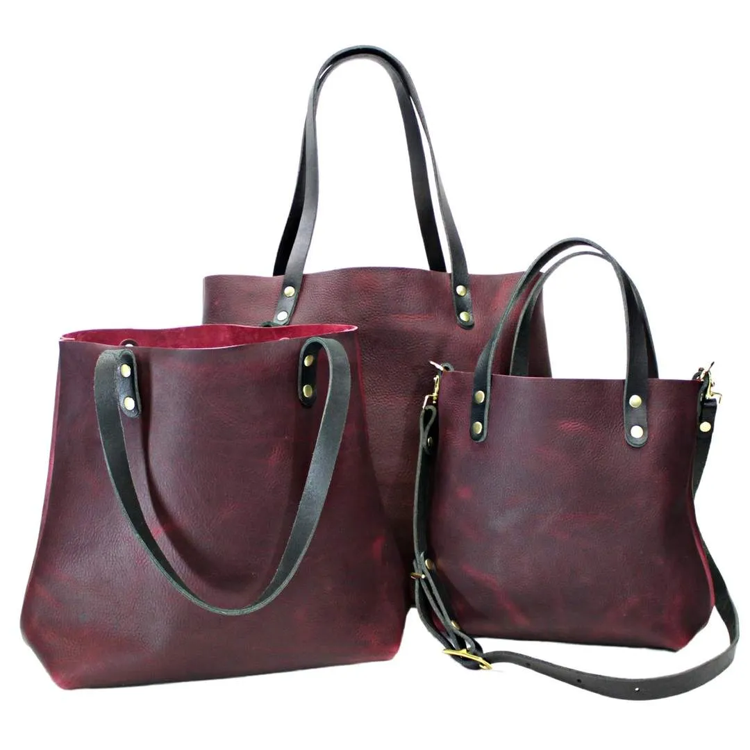 Burgundy Leather Tote