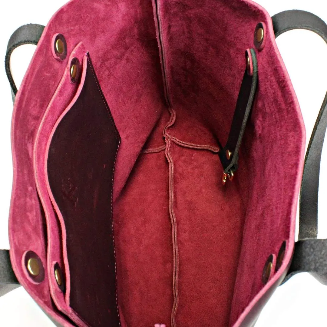 Burgundy Leather Tote