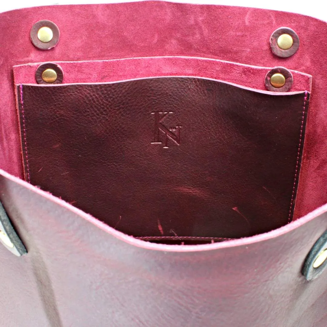 Burgundy Leather Tote