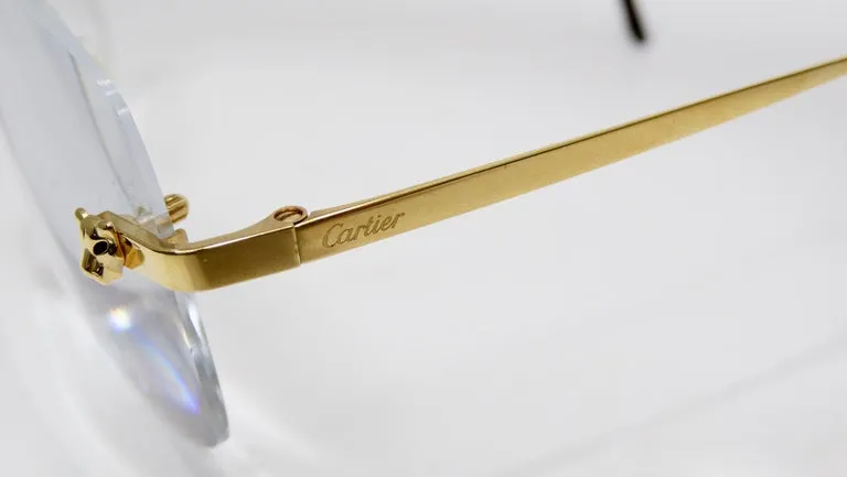 Cartier Panther Rimless Glasses circa 1980s