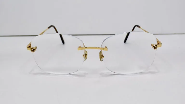 Cartier Panther Rimless Glasses circa 1980s