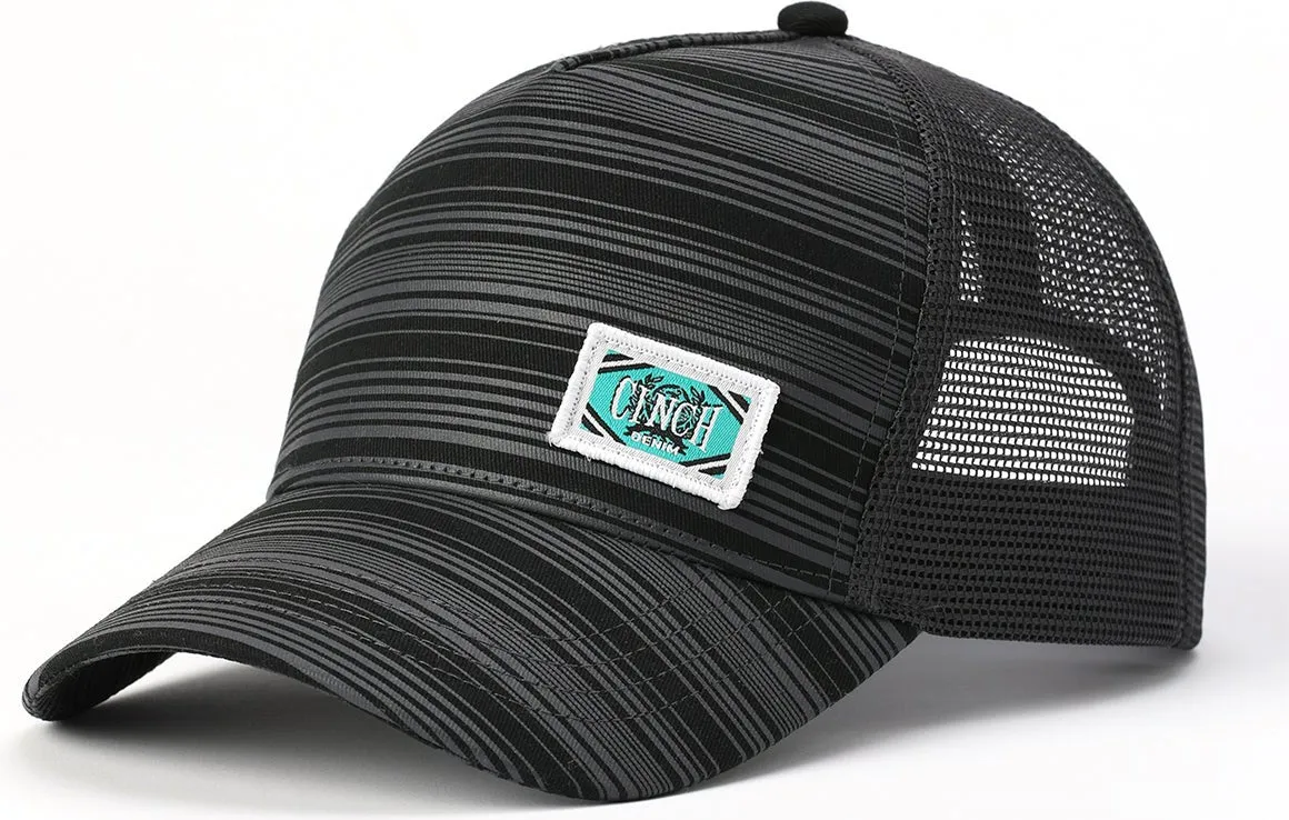 Cinch Women's Black Printed Stripe Hat