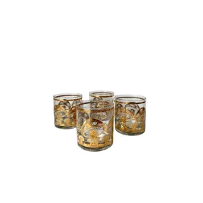 Culver Mid-Century Mushroom Glasses- Set of 4