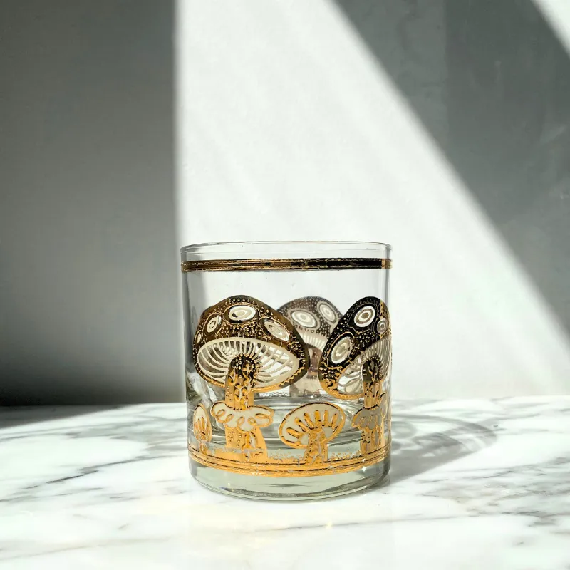 Culver Mid-Century Mushroom Glasses- Set of 4