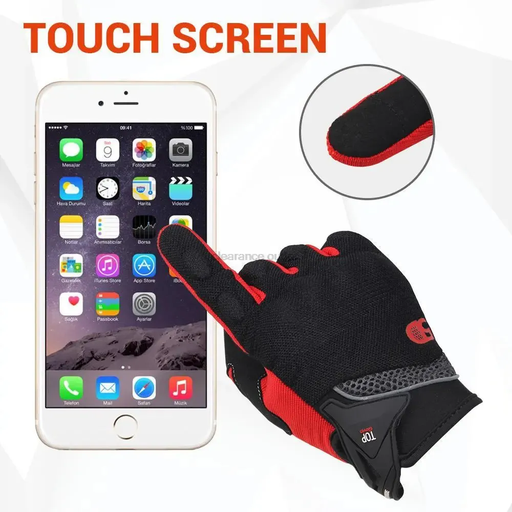 Cycling Gloves Racing Breathable Full Finger Protective Touch Screen Guantes Racing Moto Motocross Outdoor Sports Gloves