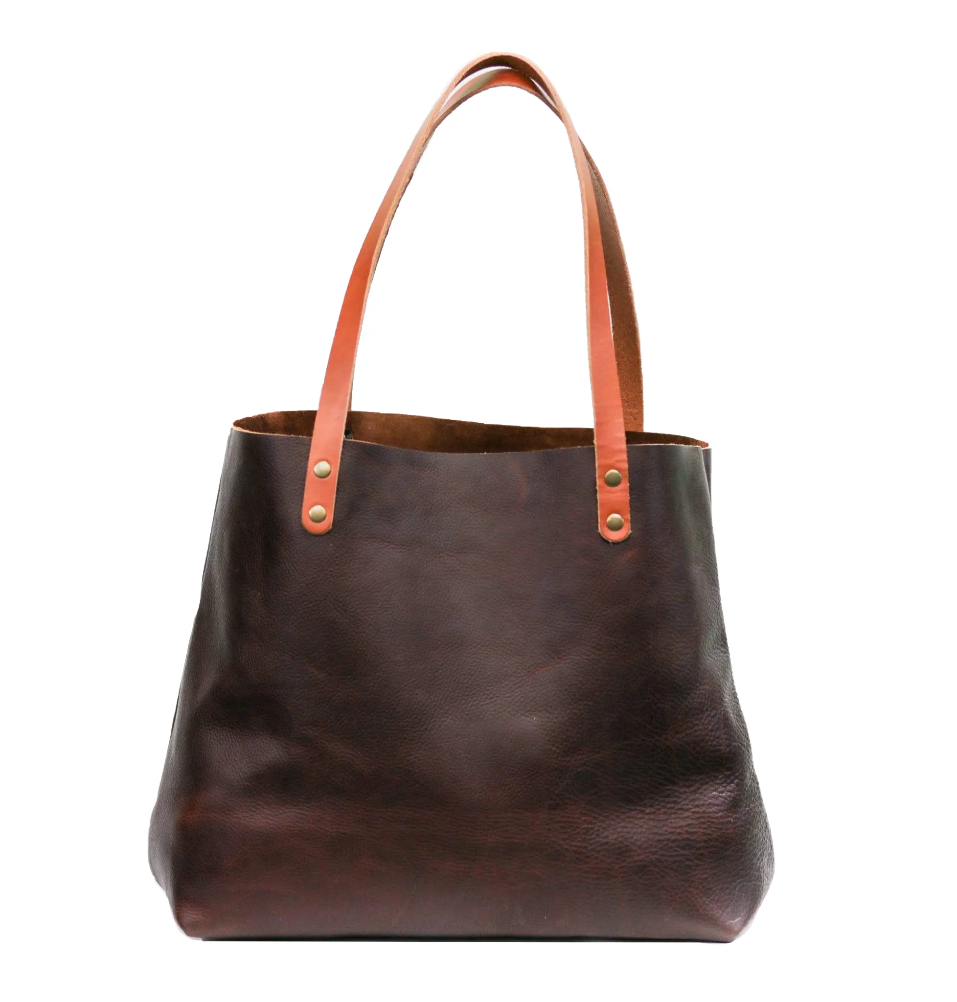 Dark Brown Leather Tote