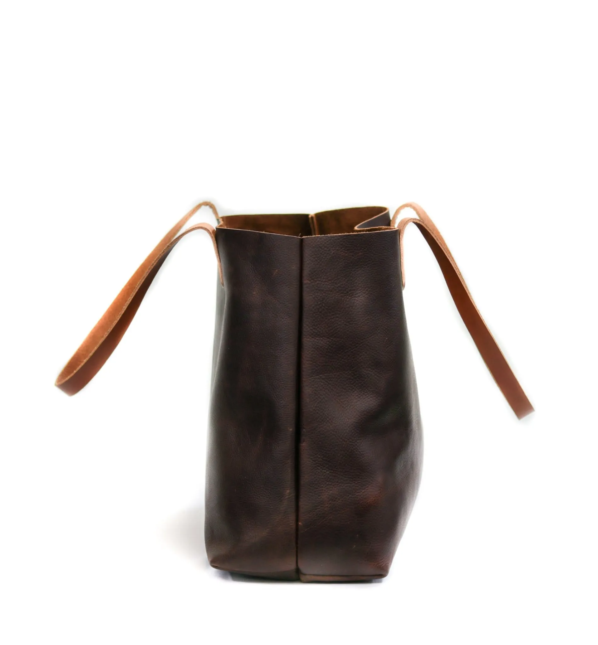 Dark Brown Leather Tote