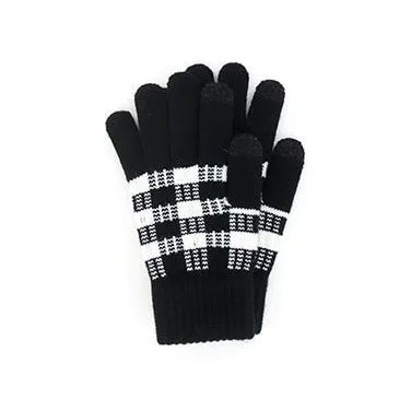 DM Buffalo Check Gloves - Black/White