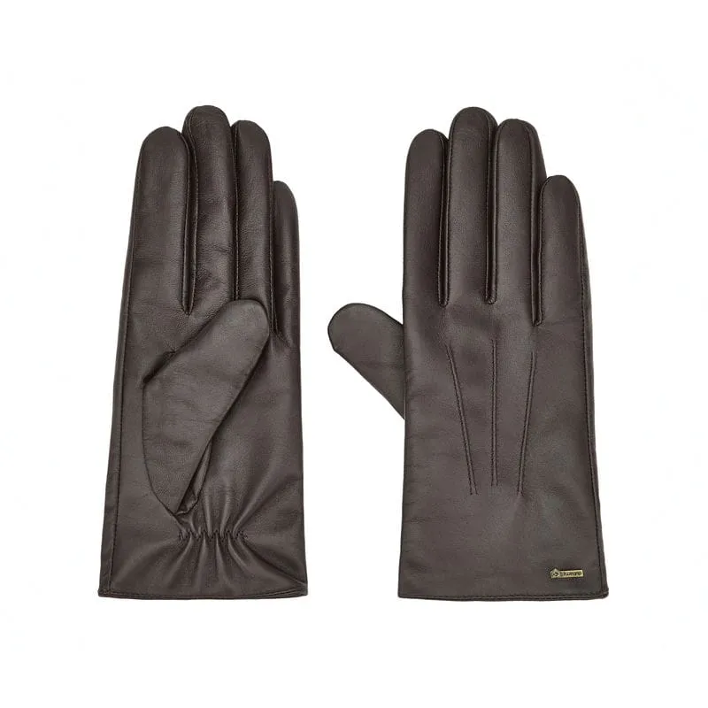 Dubarry Sheehan Ladies Leather Cashmere Lined Gloves - Mahogany