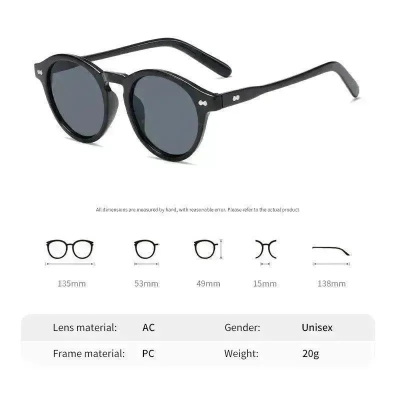 Fashion Vintage Round Frame Sunglasses