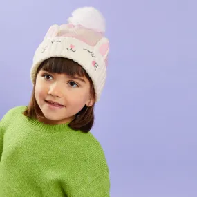 Faux Fur Ombre Bunny Hat - 3-6 years