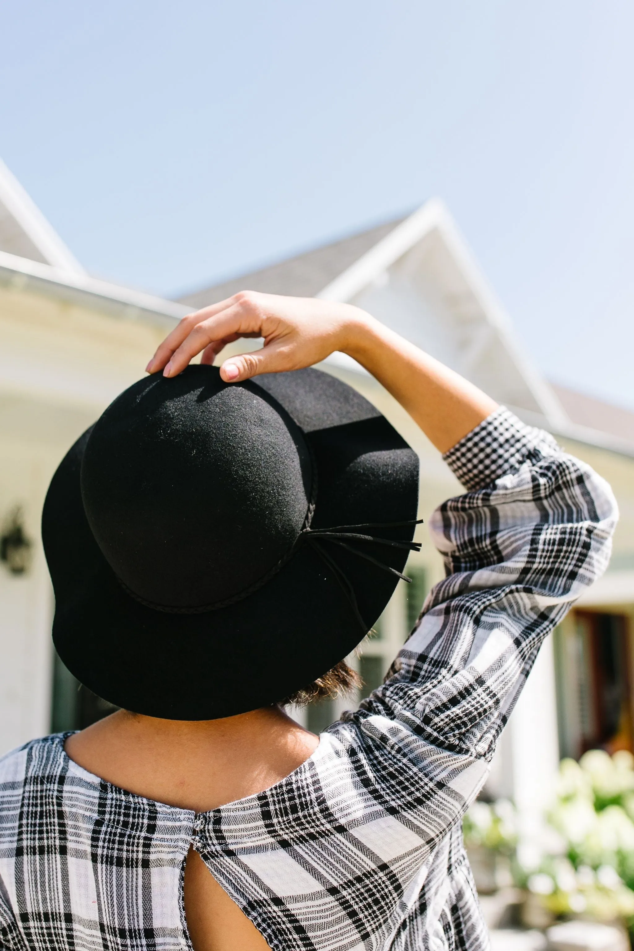 Floppy Felt Hat In Black