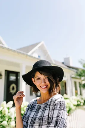 Floppy Felt Hat In Black