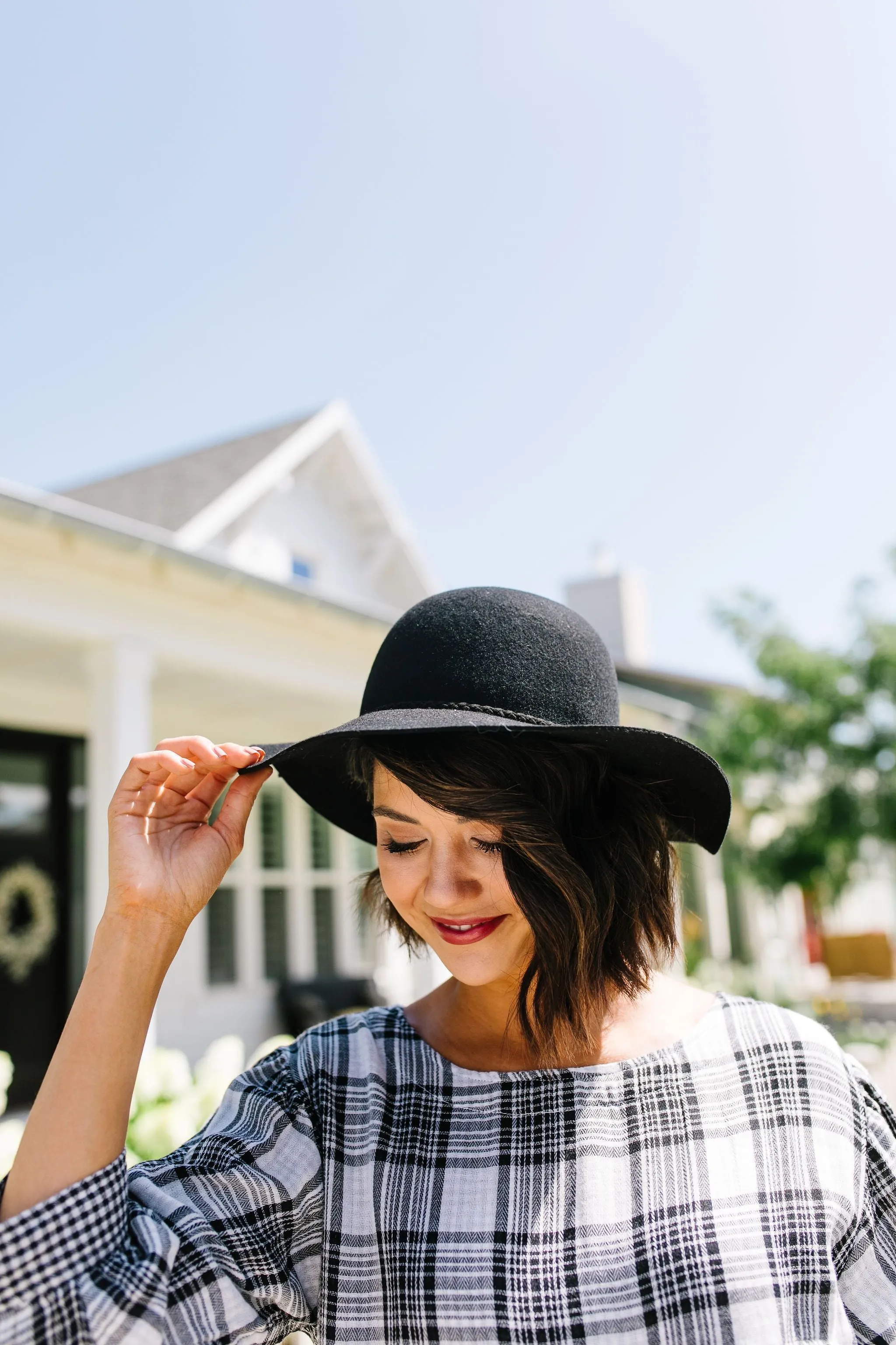 Floppy Felt Hat In Black