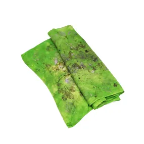 Forest Green Botanical Habotai Scarf