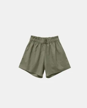 Gathered Woven Short