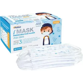 iMask Premium Disposable Earloop Face Mask for Kids – ASTM Level 3, Latex Free, 50/Pkg