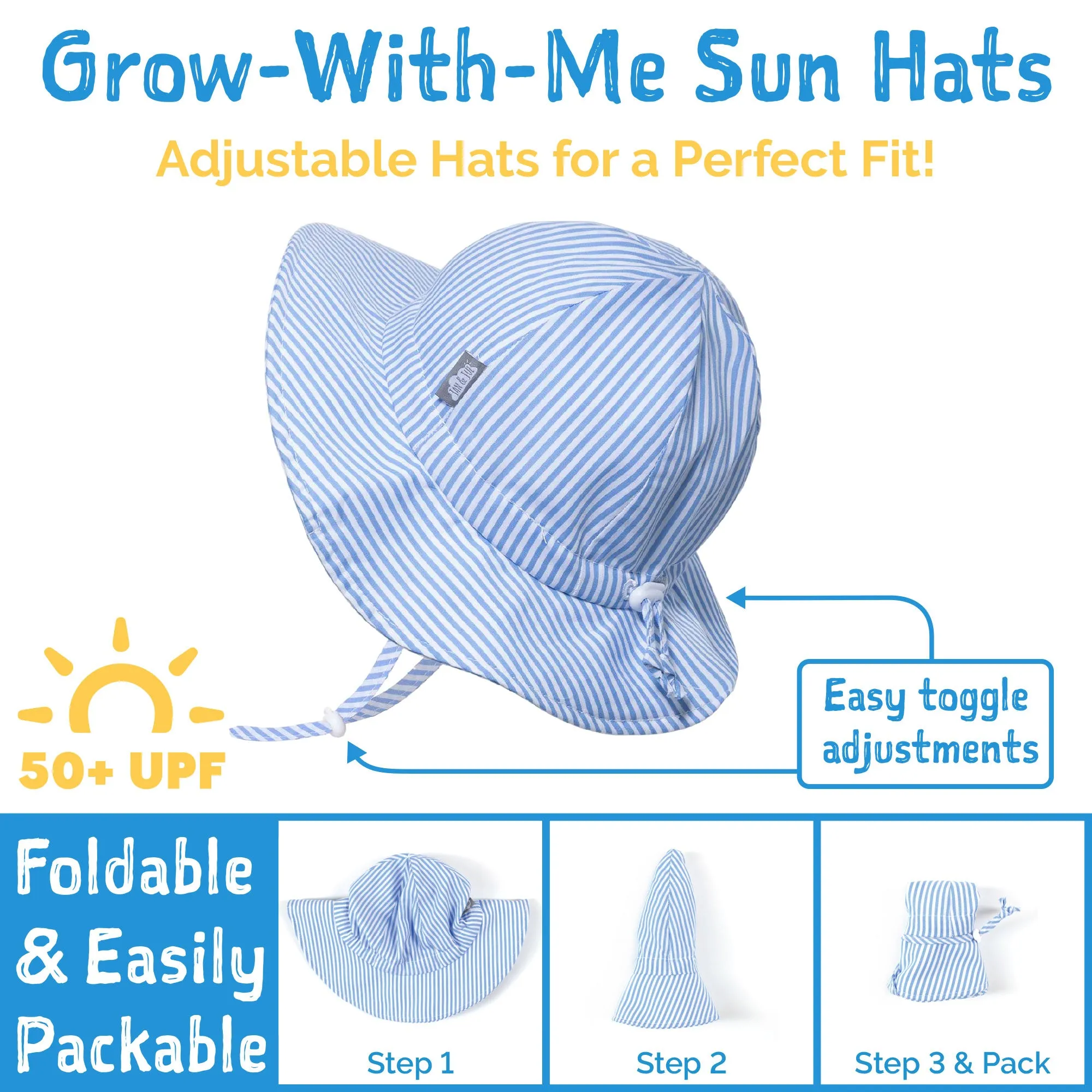 Jan & Jul Cotton Sun Hat - Purple Daisies