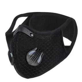 Kids Dual Valve Sports Face Mask - Black