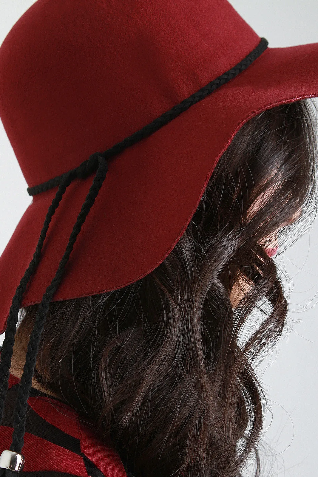 Knotted Braid Trim Floppy Hat