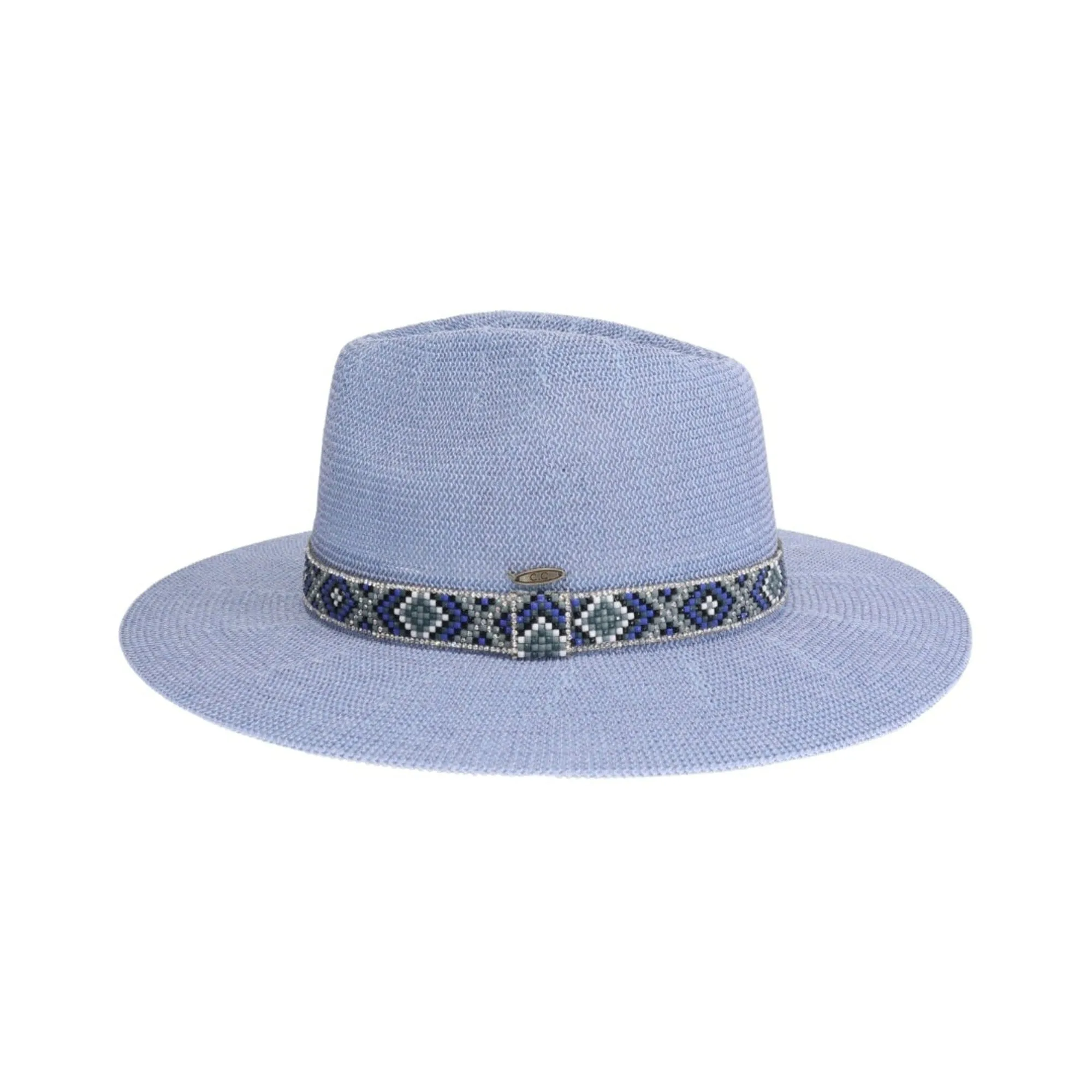 KPC0001 Winnie Aztec Beads Trim Band Panama Hat