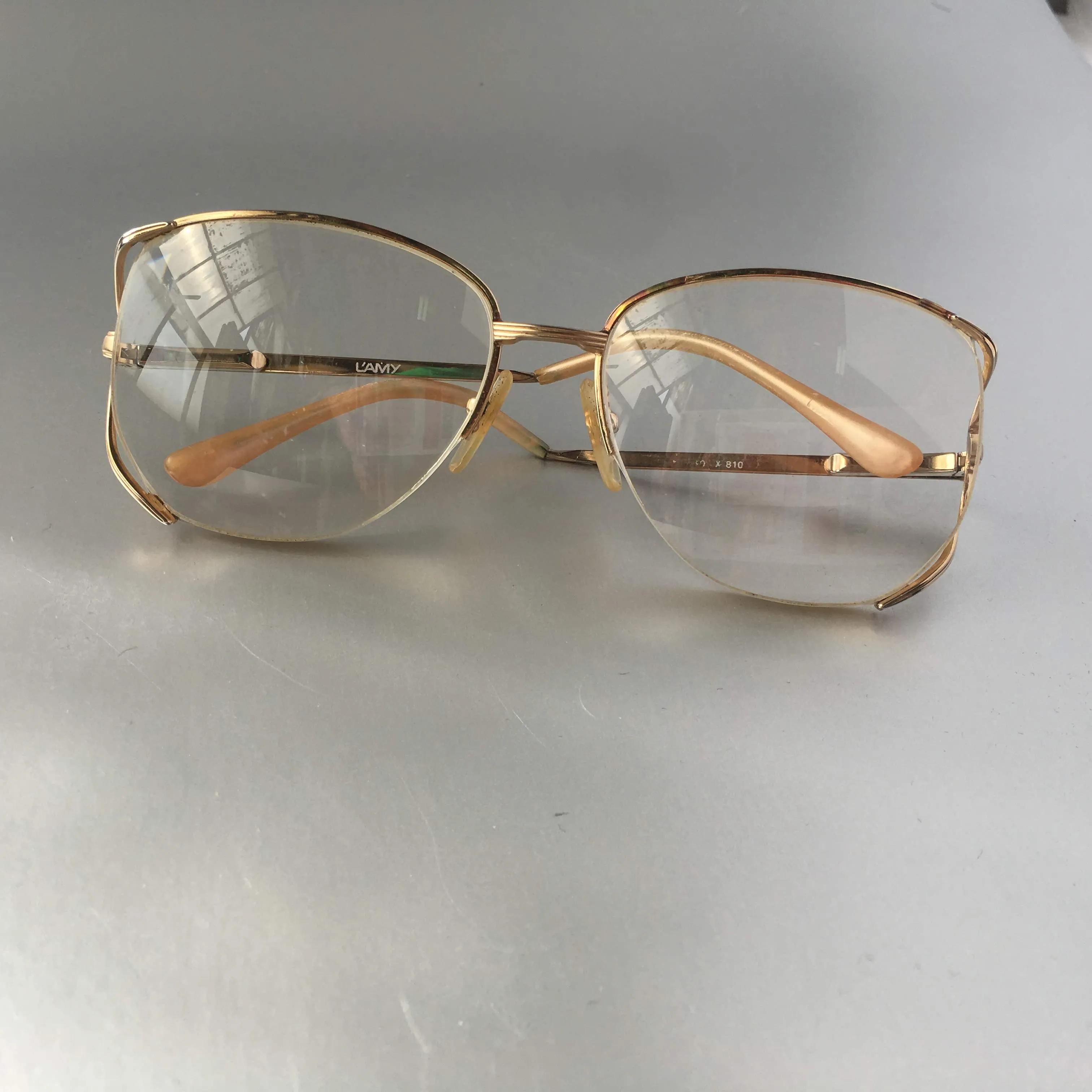 L'Amy Gold Designer Glasses Vintage Accessory