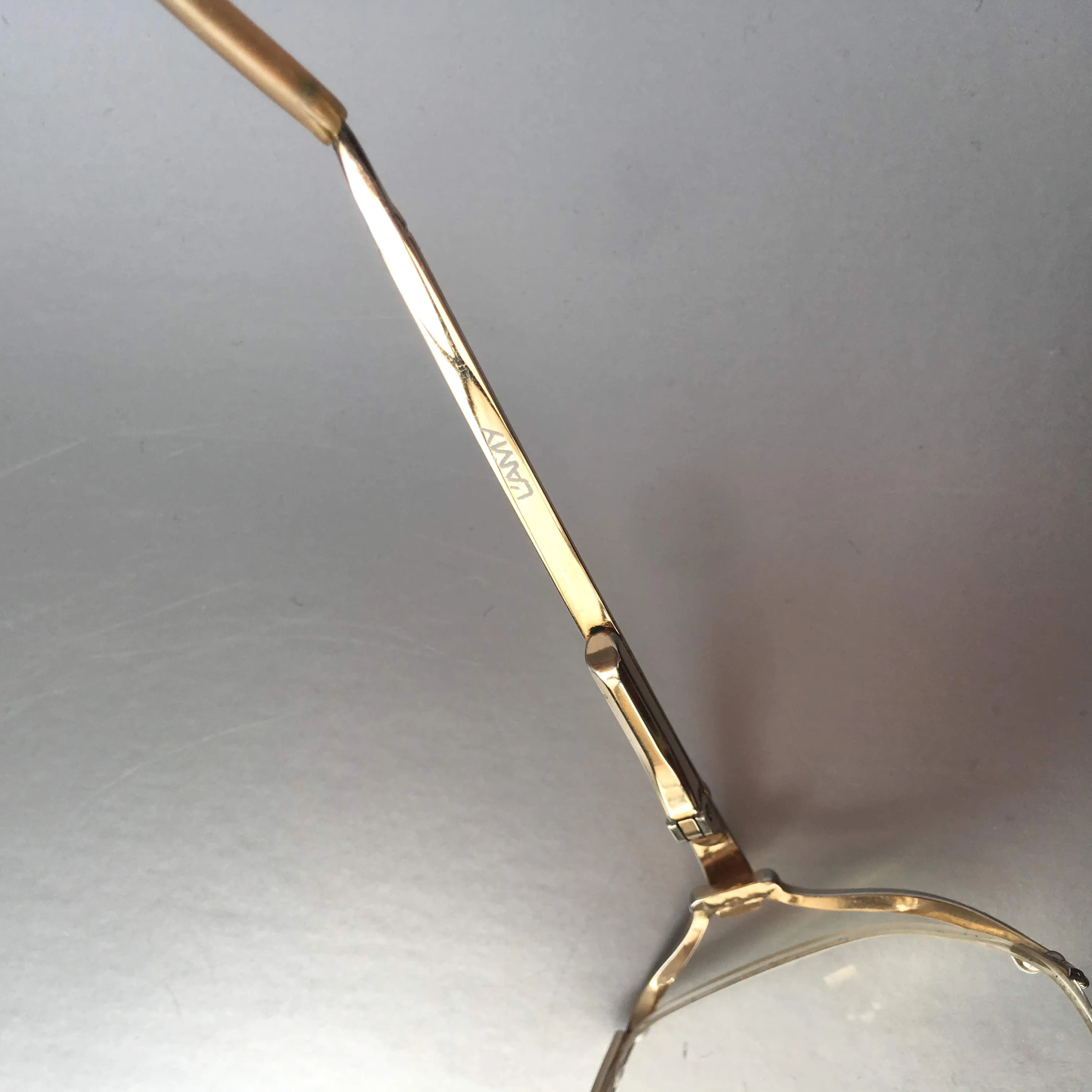 L'Amy Gold Designer Glasses Vintage Accessory