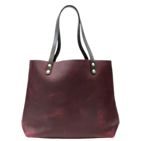 Large Burgundy Leather Tote