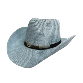 Lucky 7 Ladies Light Blue Straw Hat FH579-LB