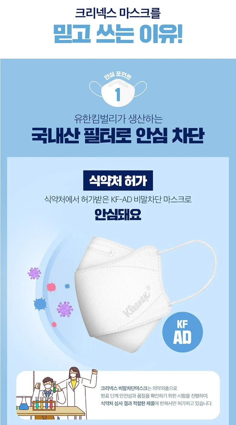 Made in Korea Kleenex air mask KF-AD L-Size (20P)