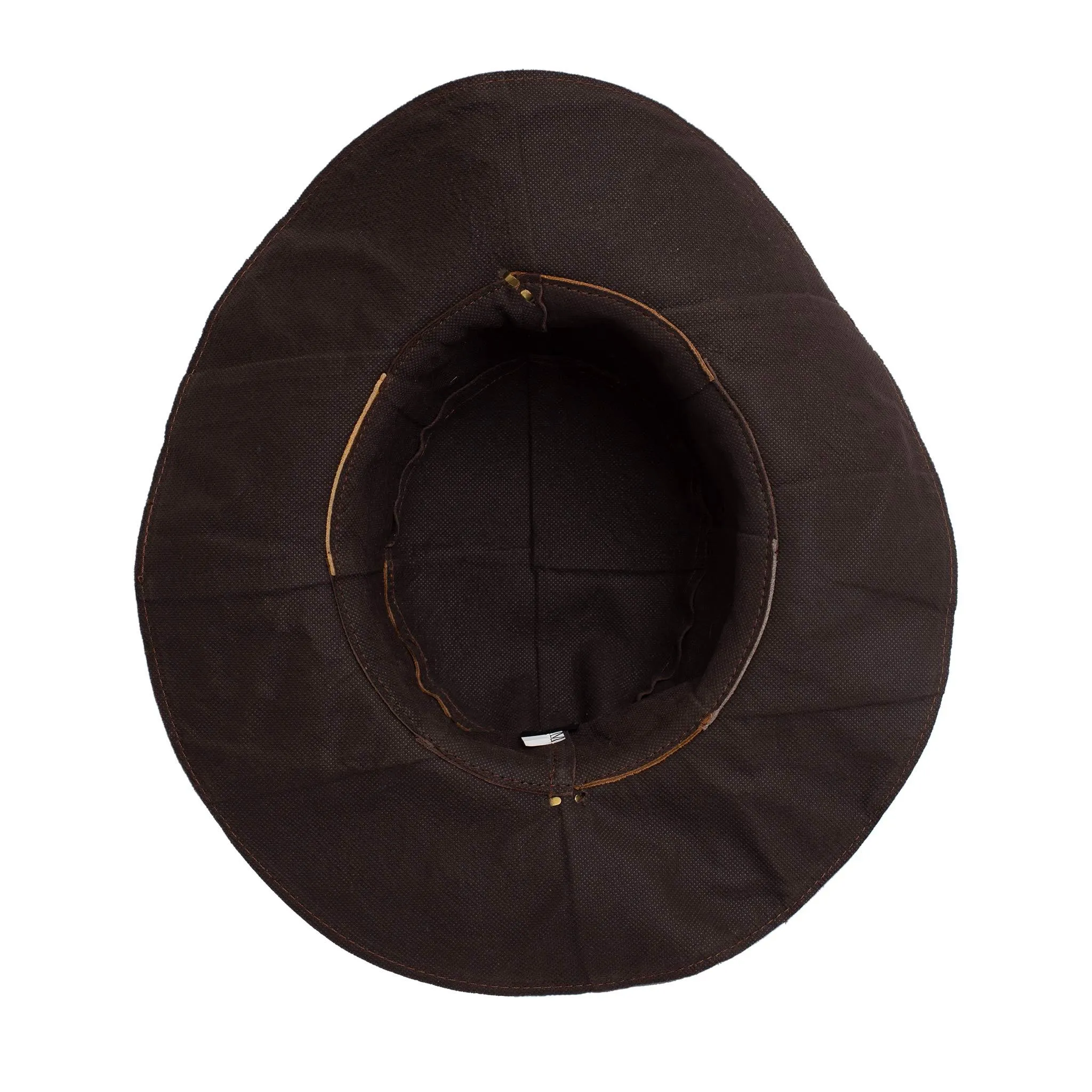 Patchwork Leather Floppy Hat