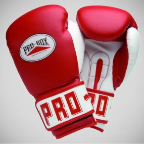 Pro-Box PU Club Essentials Senior Sparring Gloves Red/White