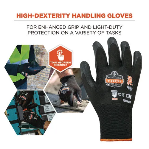 Proflex 7001 Nitrile-coated Gloves, Black, X-small, 12 Pairs, Ships In 1-3 Business Days