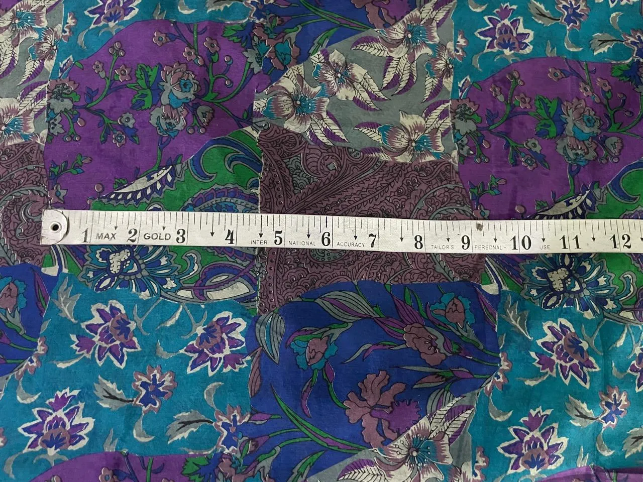 Pure silk HABOTAI FLORAL PRINT 80 gms [15940] LAST 1 METER ONLY