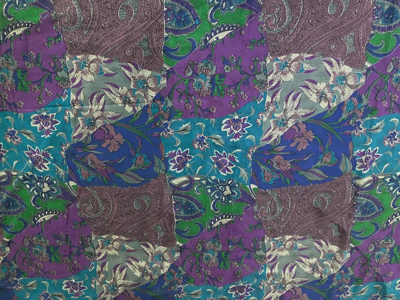 Pure silk HABOTAI FLORAL PRINT 80 gms [15940] LAST 1 METER ONLY