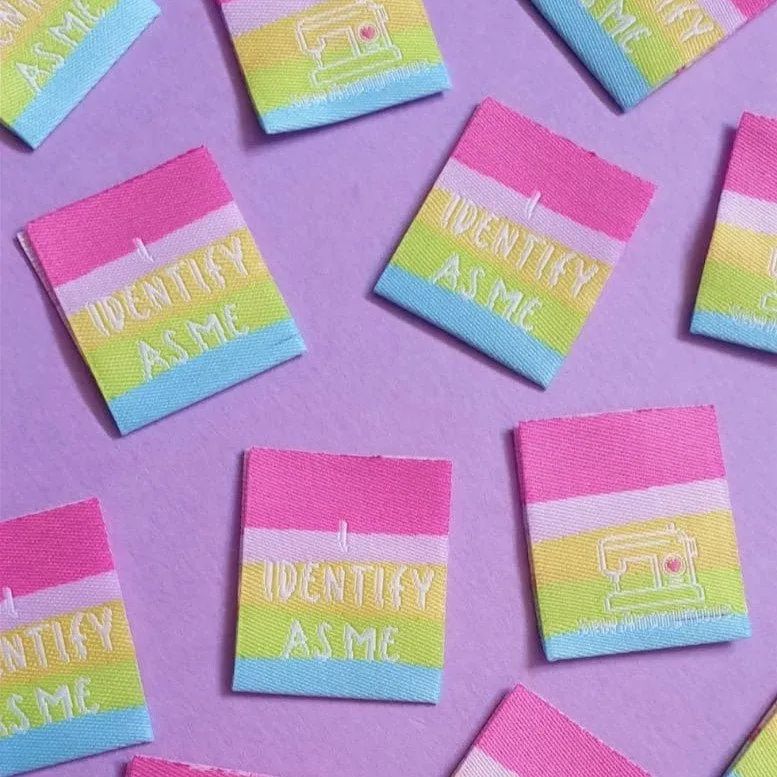 "I IDENTIFY AS ME" LGBTQ  Woven Label Pack - Sew Anonymous