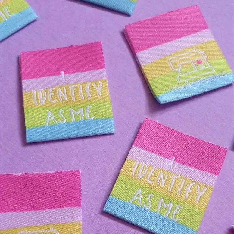 "I IDENTIFY AS ME" LGBTQ  Woven Label Pack - Sew Anonymous