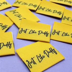 "JUST LIKE DADDY" Woven Label Pack - Sew Anonymous