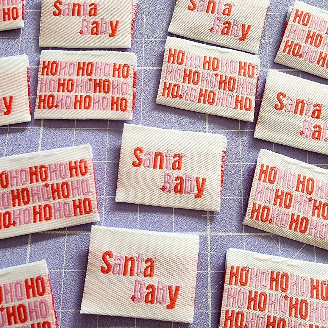 "SANTA BABY - Christmas Edition" Woven Label Pack - Sew Anonymous