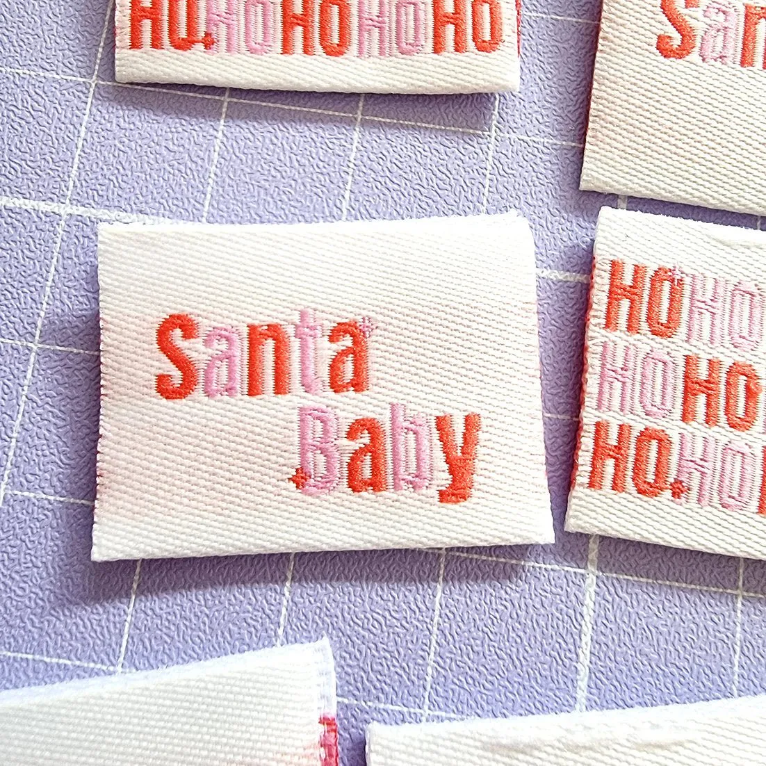 "SANTA BABY - Christmas Edition" Woven Label Pack - Sew Anonymous