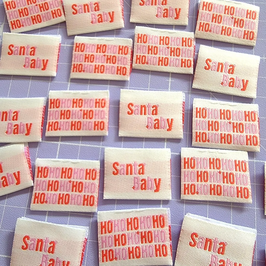 "SANTA BABY - Christmas Edition" Woven Label Pack - Sew Anonymous