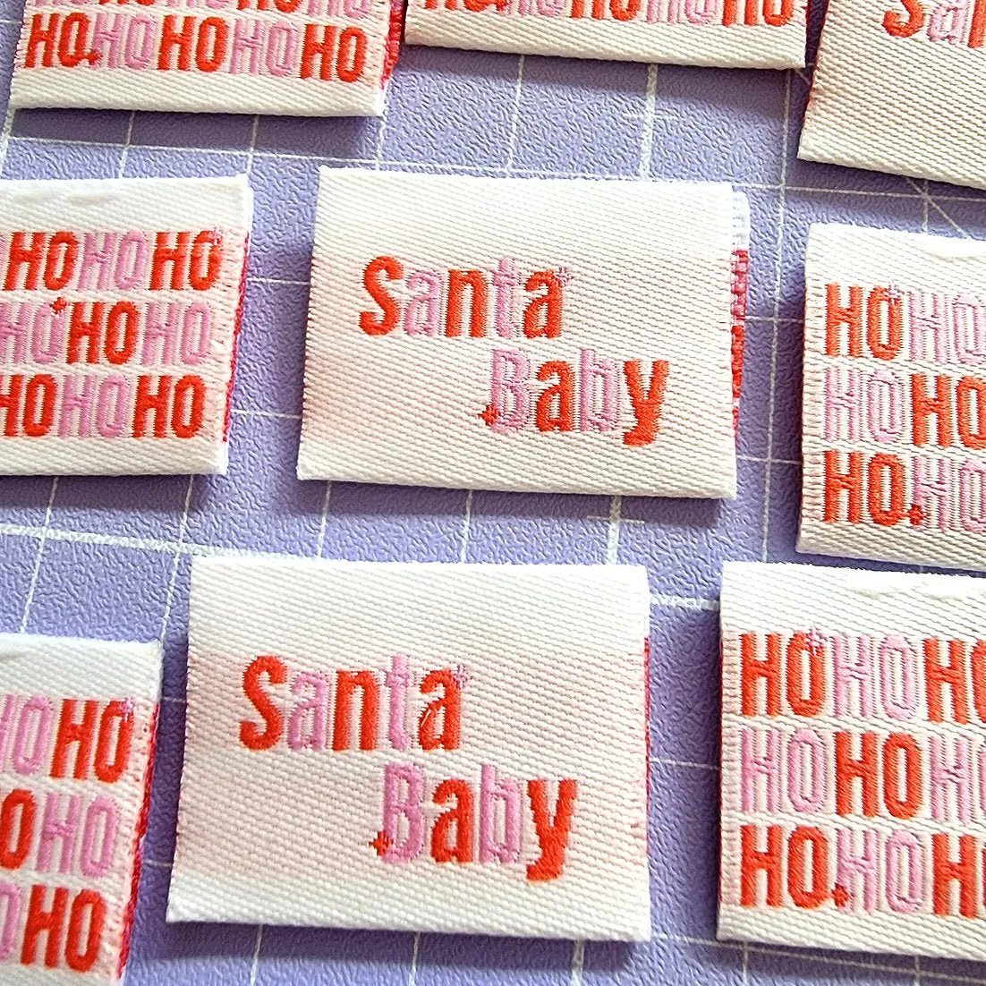 "SANTA BABY - Christmas Edition" Woven Label Pack - Sew Anonymous