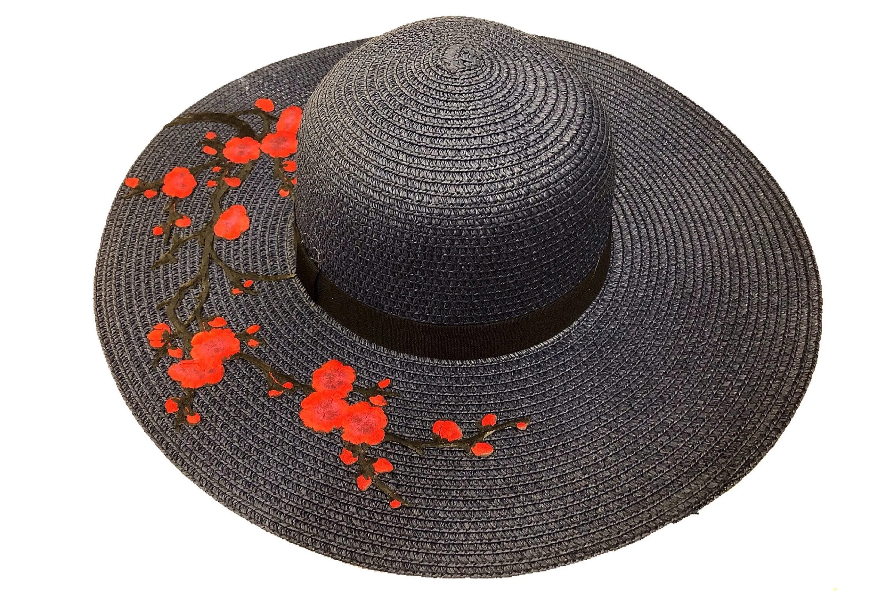 Red Blossoms Floppy Floppy Hat