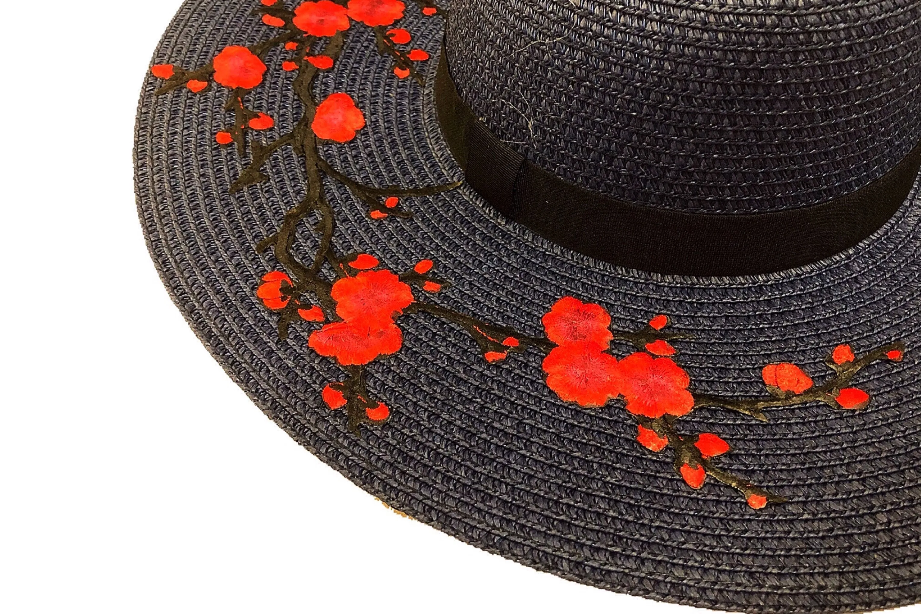 Red Blossoms Floppy Floppy Hat