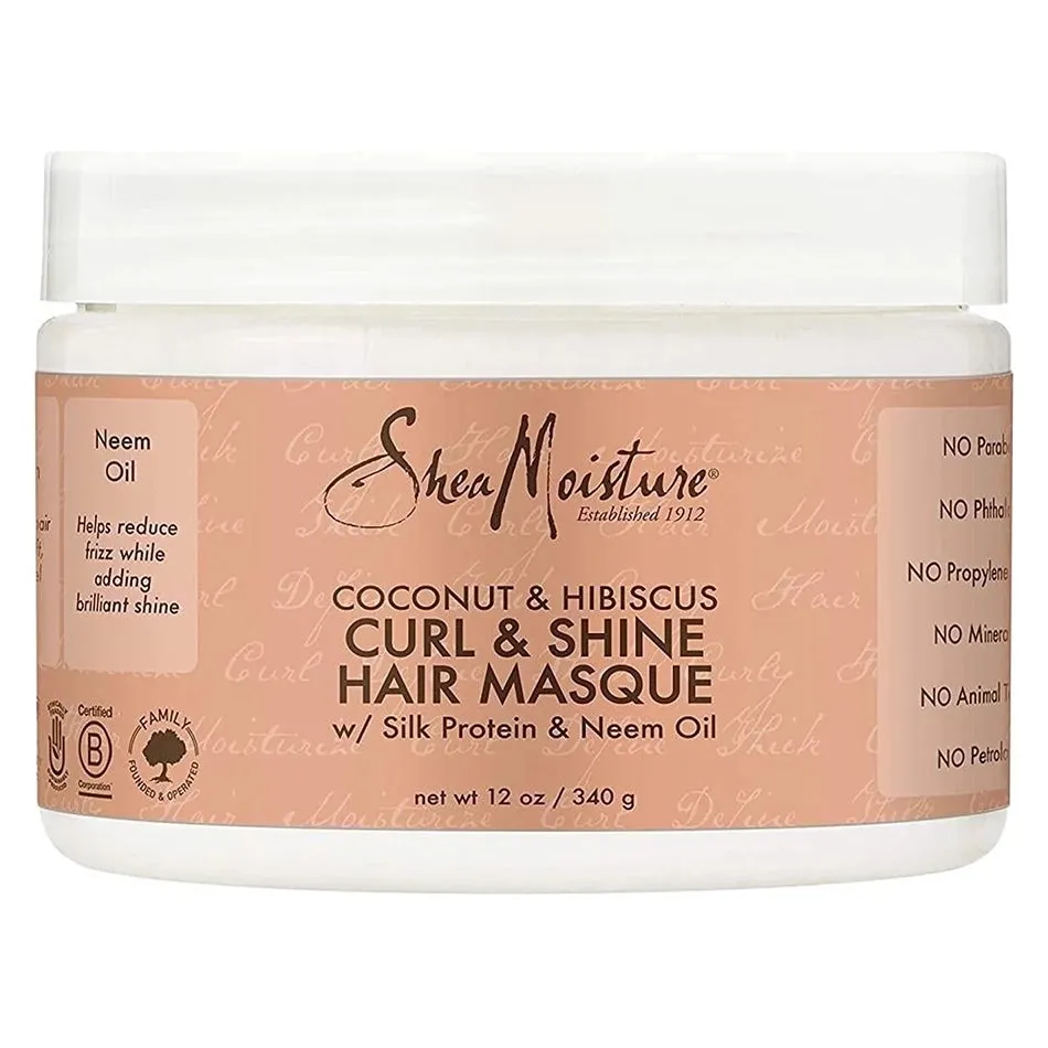 Shea Moisture Coconut & Hibiscus Curl & Shine Hair Masque 12 oz